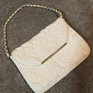 Ivanka Trump White Clutch/Shoulder bag